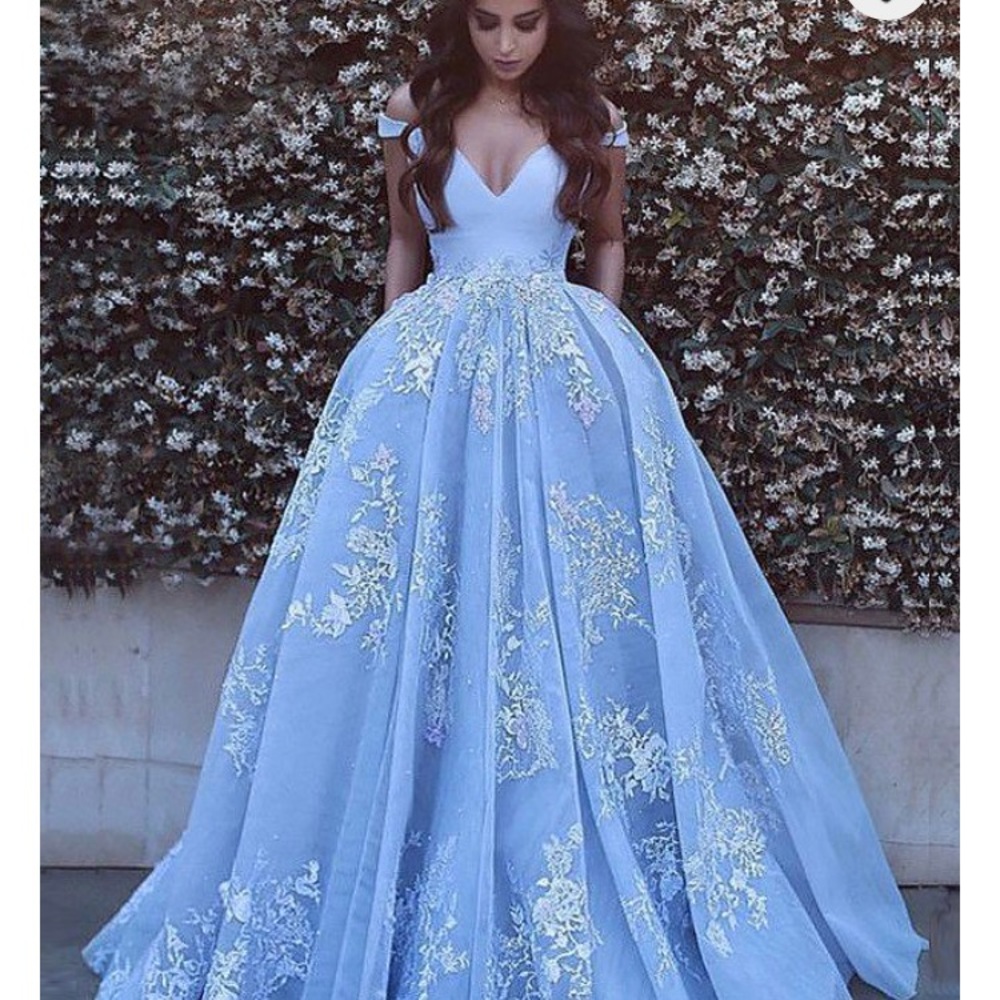 Blue prom dress